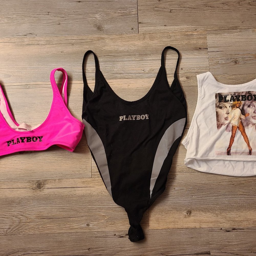 Set of 3 Playboy tops and bodysuit